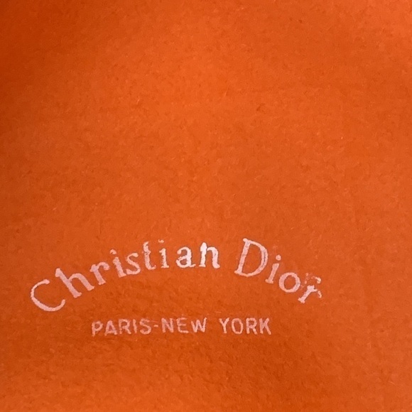 1960's "Christian Dior" vibrant Orange Women's Hat / Soft Wool Felt - Picture 4 of 9